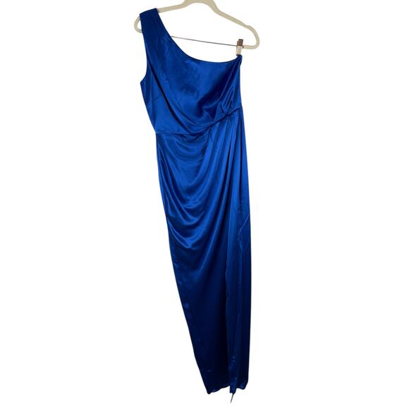 Sau Lee Preston Gown Maxi Dress Satin Formal Classy Party Gala Prom Hoco Blue 6 - Picture 4 of 10